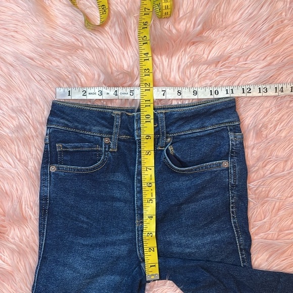 We The Free Free People Dark Wash High Rise Stretch Skinny Jeans Size 24 - Picture 7 of 8